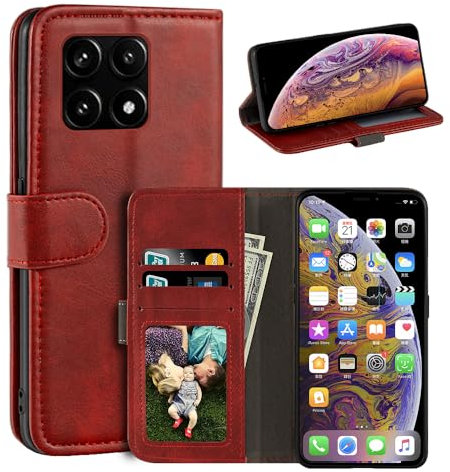 Schutzhülle kompatibel mit Xiaomi Redmi K70 Pro 5G Lamborghini, magnetische Schutzhülle aus PU-Leder, Brieftaschen-Stil, modische Klapphülle mit Kartenfach und Ständer, 6,6 Zoll