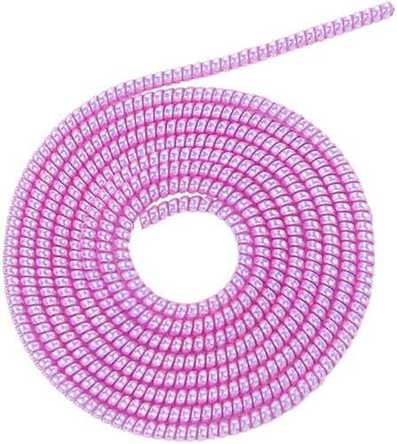 Spiral Cable Protector, Charger Cover, Headphone Saver for Phone, Earphone, USB Data Cable - Sleeve Protect (Laser Purple)