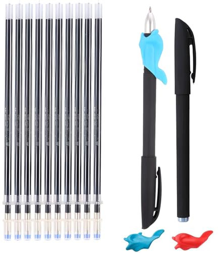 COYUN 10 Nachfüllpackungen, mit 2 magischen Stiften, 2 Stück Steckdosenkorrektur, für Buch, Kalligraphie, Kinder, wiederverwendbar