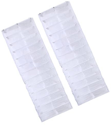 Cabilock 2stücke Schuh-organizer-schrank Mit Schuhregal Platzsparendes Schuhaufbewahrungssystem Tür Hängeaufbewahrung Für Schuhe Hausschuhe Und Kleinigkeiten Weiß