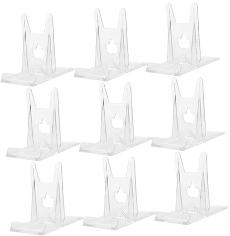 FONDOTIN 10stücke Acryltellerständer Tellerständer Displayständer Acrylständer Kleiner Zur Präsentation Telefondisplayständer Telefonständer Klar