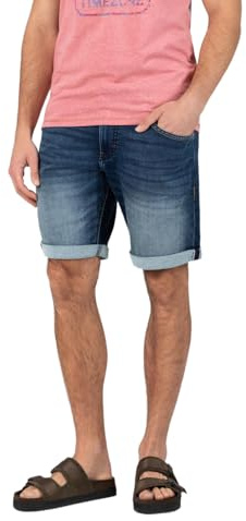 Timezone Herren Jeans Shorts Regular JACKYTZ Short Mid Waist Regular Fit Blau, Größe:W 36, Farbe:3058-3059 Dark Indigo Wash