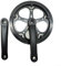 Feegow Juego de bielas para bicicleta de montaña 52T con plato de 170 mm, bielas de una sola velocidad, piñón con disco protector (negro)