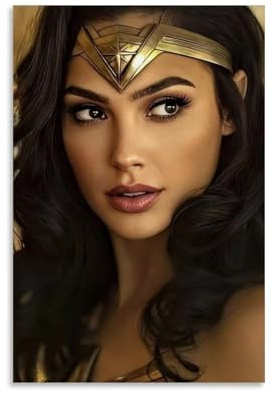 OREAUORN Gal Gadot(1) Ästhetische Vintage Leinwand Kunst Poster Dekorative Malerei für Wohnzimmer Schlafzimmer Dekor Poster 60x90cm, Ohne Rahmen (Stil 6)