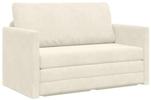vidaXL Schlafsofa Creme 124 x 71 x 78 cm Samt