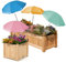 Plant Shade Umbrella, 4PCS Sun Protection Plant Cover Height Adjustable Canopy with H-Type Stake for Outdoor Garden Flower Planting