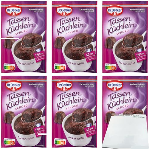 usy Bundle für Dr. Oetker Tassenküchlein Schoko 6er Pack (6x55g Beutel) + usy Block