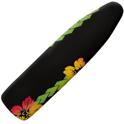Ironing Board Covers 122 x 38cm Black Easy-Fit for Protecting Ironing Board Size Up to 122 x 40cm, Universal Elasticated Cover