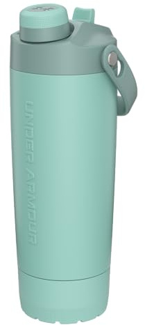 Under Armour Gourde en acier inoxydable 890 ml avec bouchon Chug et paille High-Flow | Gourde de sport avec poignée à fermeture rapide et base en silicone résistante aux chocs