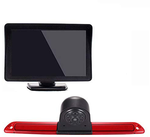 「12mm Objektiv CMOS Rückfahrkamera + 4.3 Zoll TFT LCD Bildschirm Auto Monitor」Bremsleuchte Auto Dach Rückfahrkamera für Van Dachkamera Mercedes Benz Sprinter W906/ VW Crafter Caravelle 2007-2015