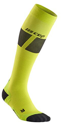 CEP – SKI ULTRALIGHT SOCKS REDESIGN für Herren | Innovative Skisocken für ein besseres Fahrgefühl in Limettengrün/dunkelgrau | Größe III