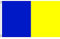 AZ FLAG - Flagge Blau und Gelb - 90x60 cm - Blau und Gelb Fahne 100% Polyester mit Messing-Ösen - UV-beständig - Vives Farben - 50g