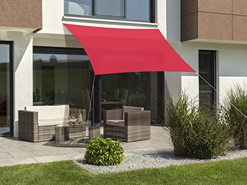 Schneider Sonnensegel Lanzarote, rot, 300 x 250 cm rechteckig, 242-77, Polyester, 0.7 kg