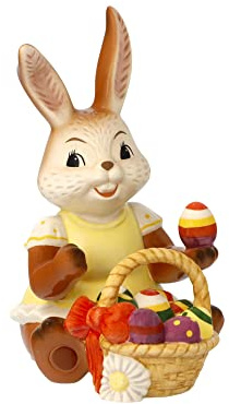 Goebel Figur Hasenmädchen 14 cm - Buntes Osterkörbchen Ostern Osterhasen