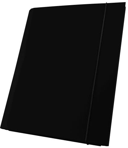 Netuno Sammelmappe A4 Pappe 40mm schwarz Dokumentenmappe Klappordner Kartonmappe mit Gummizug PP 1 Stück
