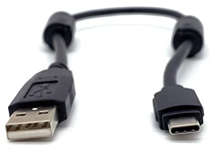 Digirig Abgeschirmtes kurzes USB-A auf USB-C-Kabel mit Ferriten