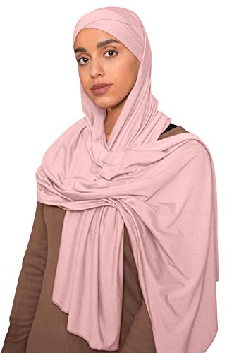 Damen Hijab einfarbig Jersey Muslim Hijab weiche Baumwolle Stretch Kopftuch