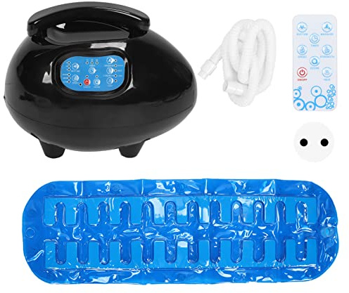 Tapis de Massage à Bulles pour Baignoire électrique, Spa de Massage à L' et à Bulles, Machine de Massage Thermique Portable pour Bain Bouillonnant,Fond à Ventouse