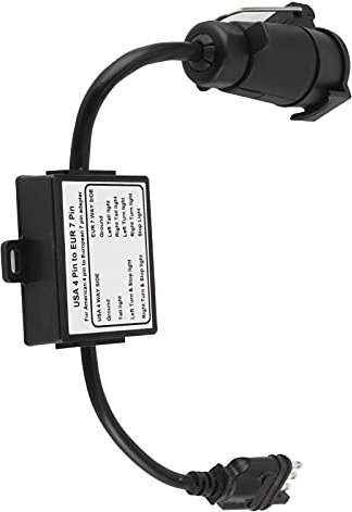 Adaptateur de Remorque, Américain 4 Broches vers Européen 7 Broches, Câblage de Feux de Freinage, Câblage de Feux Arrière, Répartiteur de Signal D'arrêt/frein, Adaptateur Rond de