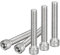 DTGN 1/4-20x1-1/4 Tornillo de Cabeza Hexagonal - Paquete de 25 - para Sujetar Muebles - Rosca Completa - Tornillos de Acero Inoxidable 304 con Cabeza Hexagonal - Plateado