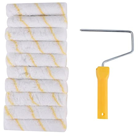 Lrtzizy 11 Piece 6 Inch Foam Roller Brushes Kit Paint Roller Refills Paint Roller Covers Home Repair Paint Roller Kits