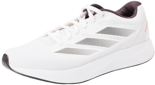 adidas Duramo RC Running Shoes, Scarpe da Corsa Unisex-Adulto, Cloud White/Aurora Met/Solar Red, 42 2/3 EU