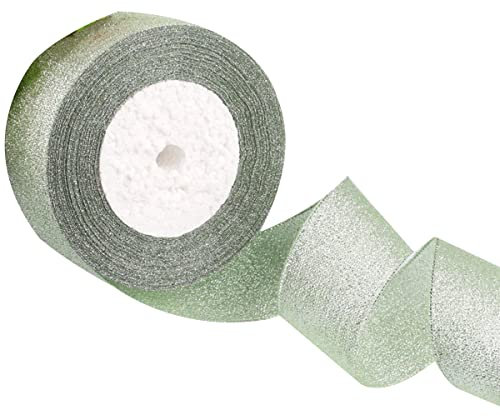 Band, Haare, Glitzernde Organza-Satinbänder for Bastelarbeiten, Feiertage, Party-Dekorationen, Weinrot (Farbe: Gold) (Farbe: Rood) (Color : Milkshake Green)