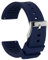 TStrap Bracelet Montre Silicone 21mm - Bleu Dégagement Rapide Intelligente Bracelets pour Homme Femme - Souple Caoutchouc Watch Strap Connectée Boucle Replacement - 18mm 19mm 20mm 21mm 22mm 24mm