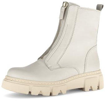 Gabor Damen Biker Boots, Frauen Stiefeletten,gefüttert,Stiefel,Bootee,Booties,halbstiefel,Kurzstiefel,Panna (Panna),44 EU / 9.5 UK