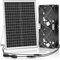 Ventilateur Solaire -20W Panneau solaire, Extracteur D'Air Solaire Pour Poulailler Extérieur/Serre, Avec Deux Ventilateurs Pour L'Entrée Ou L'Évacuation De L'Air | IP66 Étanche | 3500RPM | Câble De 4M