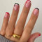 Ceboic 24 Pcs Weihnachten Nägel Zum Aufkleben Kurz Eckig, Ballerina French Press on Nails Nude Rosa Fingernägel Künstliche Nägel mit Cute Weihnachtsmützen Design, Full Cover Kunstnägel für Frauen