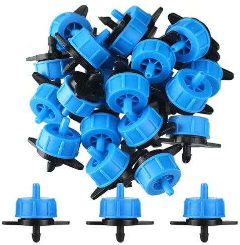 Wzzy Gurden Micro-Drip System Goutteur d'extrémité réglable, régulateur de Pression : Goutteurs autorégulants 8 l/h, pour arroser des Plantes avec différentes hauteurs de Pot (Lot de 100)