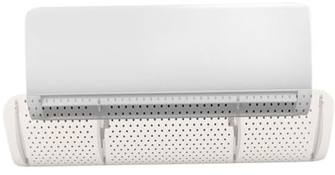 Deflector de ventilación Transparente para Aire Acondicionado con perforación, Ajustable, sin Perforaciones, Apto para Aires acondicionados Split de 24 a 36 Pulgadas de Largo.