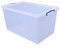 Really Useful Box 3 x 83 Liter Nestable box mit Deckel - 440 x 700 x 370 mm - transparent