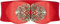BlackButterfly 3 Zoll Breit Korsett Elastische Vintage Taillengürtel (Rot, M)