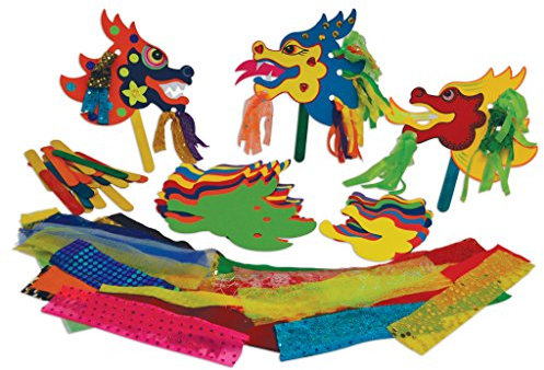 Taktile Chinesisches Neujahrs-Bastelset mit Drachen, 30 Stück