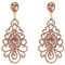 Clearine Damen Ohrringe Hochzeit Braut Party Abend Strass Kristall Vintage Retro Ohrstecker Ohrhänger Pfirsich Morganite-Rosa Gold-Ton