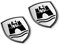 Volkswagen 5C0064317ASXRW Dekorfolien Set Wolfsburg Wappen Emblem satinschwarz chromglanz