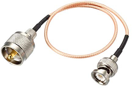 uxcell UHF (PL259) Maschio a BNC Maschio Antenna Radio Cavo RG316 1 Feet