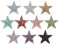 PandaHall 10 Stück 10 Farben Stern Kristall Glitter Strass Sticker Eisen auf Sticker Bling Star Patches für Kleid Home Decoration, Mixed Colors