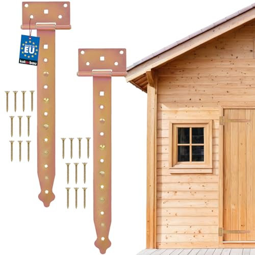 KOTARBAU® Cerniera per Cancello T 350 mm (13.78 in) 2pz serratura cancelletto chiusura porta portile persiane perno cardine