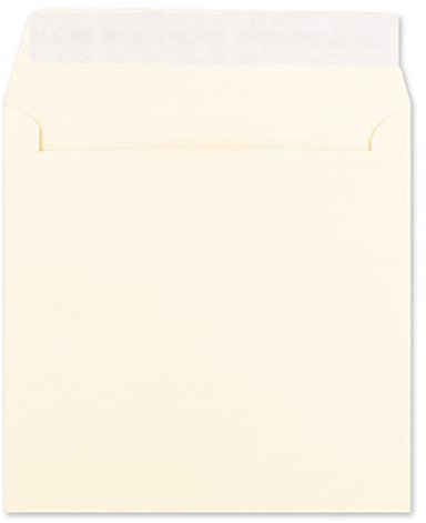 25 Quadratische Brief-Umschläge Naturweiss - 15,5 x 15,5 cm - 120 g/m² Haftklebung stabile Kuverts ohne Fenster - von Ihrem Glüxx-Agent