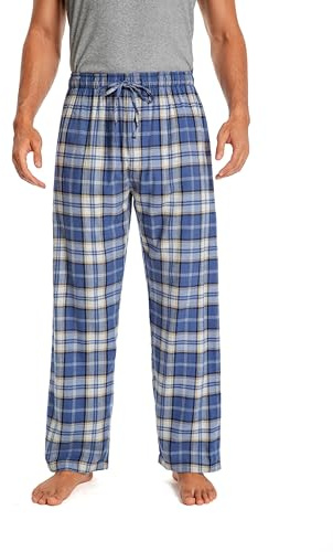 JTPW Herren 100% Baumwolle Flanell Bequeme Pyjama/Lounge Bottoms mit Taschen