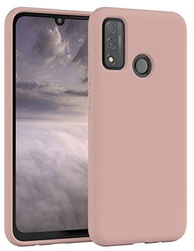 EAZY CASE Premium Silikon Handyhülle kompatibel mit Huawei P Smart (2020), Slimcover mit Kameraschutz und Innenfutter, Silikonhülle, Schutzhülle, Bumper, Handy Case, Hülle, Softcase, Rosa Braun