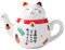 WEJUANR Jolie Théière Chanceuse De Chat, Plateau De Thé en Porcelaine, Théière en Céramique Créative avec Infuseur, Tasse De Théière De Style Japonais Décorations Cadeaux À La Maison
