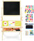 Mamabrum, Spieltafel aus Holz, doppelseitige Kindertafel Magnetisch und Kreide Kindertafel, Doppelseitiges, Zeichenbrett Kinder Tafel, Spieltafel mit Aufbewahrungsregal und Zubehör