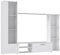 Newroom Wohnwand Weiß Anbauwand Modern - 220,4x177,5x41,3 cm (BxHxT) - Schrankwand - [Liza.Three] Wohnzimmer Wohnstube Büro