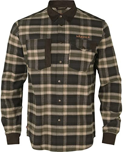 Härkila | Chemise Aivak L/S | Vêtements & Équipement de Chasse pour Professionnels | Design Scandinave Haut de Gamme Durable | Olive, XL