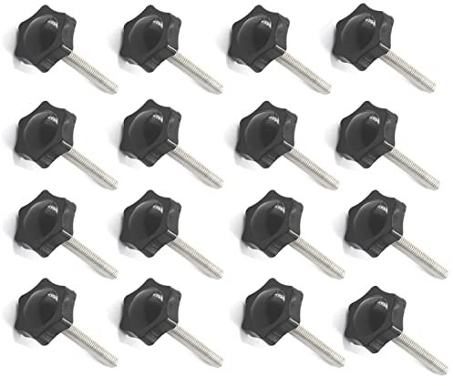 16 Stück M4 x 30 mm Edelstahlgewinde Ersatz-Stern-Handknauf Anziehen Rändelschraube Handfestziehknopf Schraube