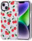 MOSNOVO Case for iPhone 14, [Buffertech 6.6ft Military-Grade Drop Protection] [Anti Peel Off Tech] Clear TPU Bumper Phone Case Cover Design - Cute Cherry